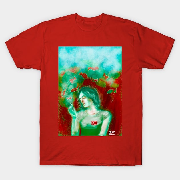 Smoking fishes T-Shirt by Marino_Resta